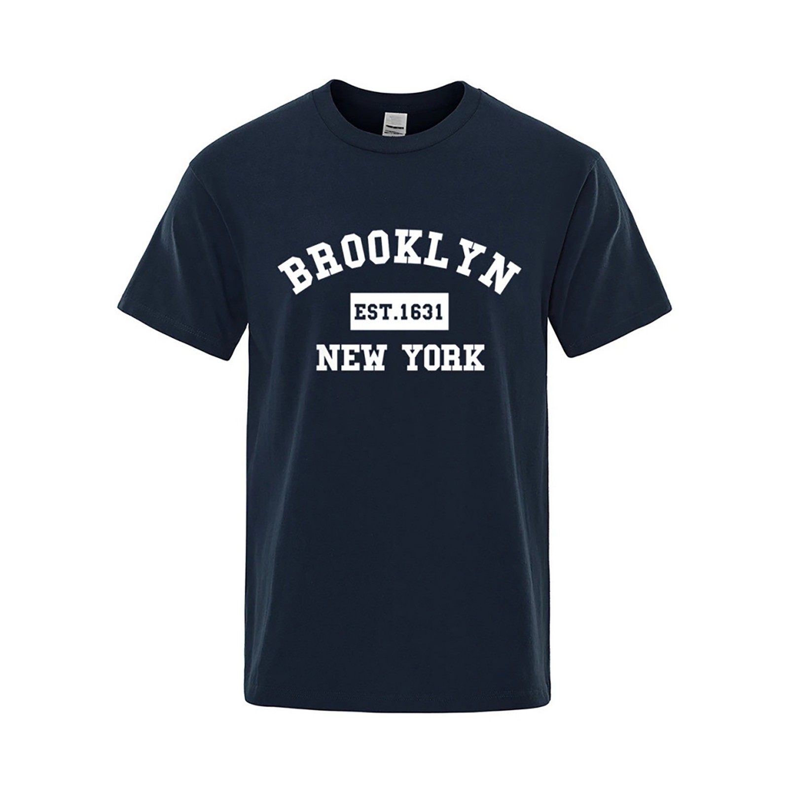 thumbnail image 2 of 2025 Camiseta de hombre con estampado de letras de Nueva York - Corte holgado, tejido transpirable, informal de verano - XS-XXXL, 2 of 4
